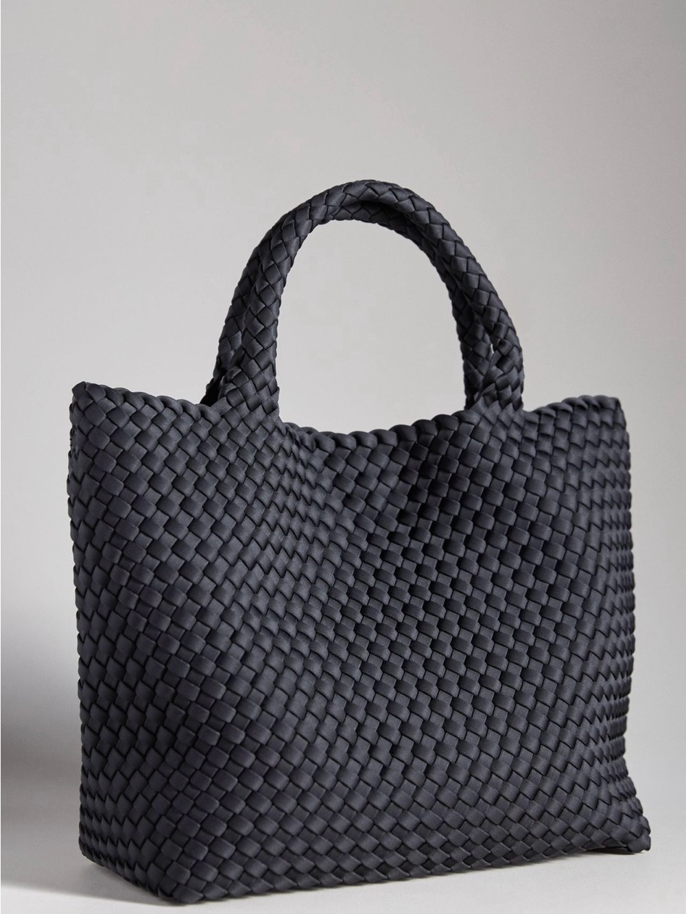 New Sol and Selene Neoprene Woven Tote Bag in Black from Anthropologie Sold Out